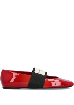 Givenchy logo-strap ballet flats - Red