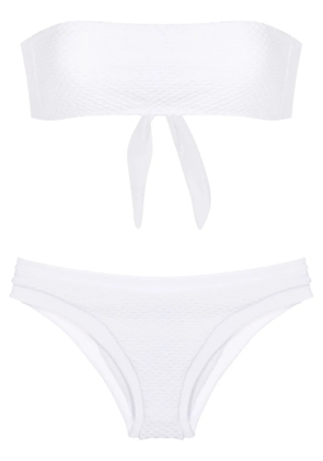 Amir Slama textured bandeau bikini - White