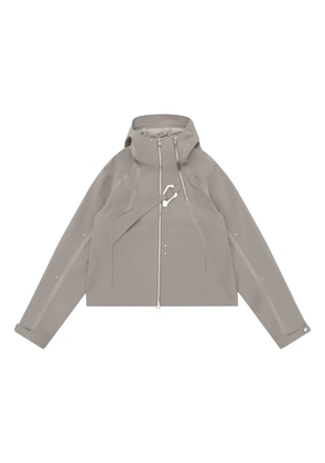 HELIOT EMIL Moire hooded jacket - Grey