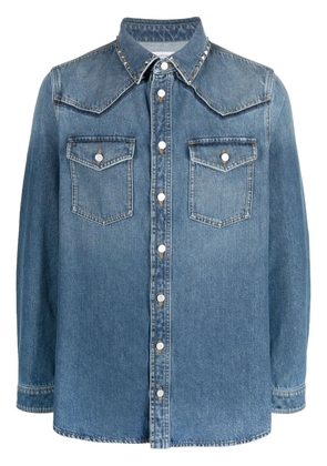 Valentino Garavani Rockstud layer-design denim shirt - Blue