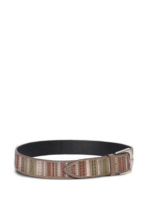 Orciani embroidered-detail belt - Grey