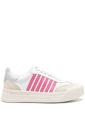DSQUARED2 striped lace-up sneakers - White