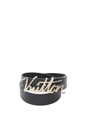 Louis Vuitton Pre-Owned 2019 Leather LV Autograph belt - Black