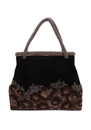 Vintage pre-owned velvet handbag - Black