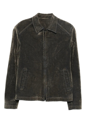 Juun.J zip-fastening cotton jacket - Brown