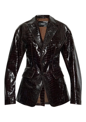 DSQUARED2 crocodile-embossed blazer - Brown