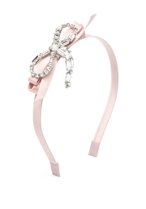 Jimmy Choo crystal-bow headband - Pink