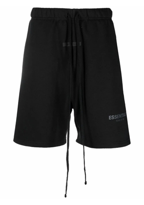 FEAR OF GOD ESSENTIALS logo-print drawstring track shorts - Black