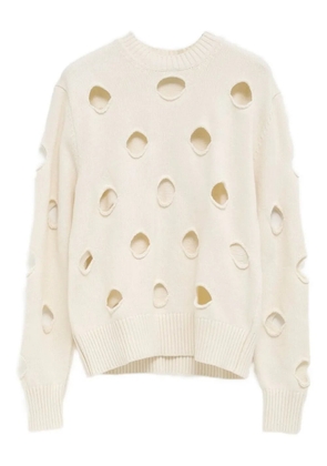 Gimaguas cut-out cotton sweater - White