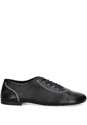 Wales Bonner contrast-stitching leather shoes - Black