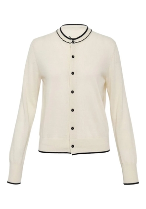 Renli Su trimmed cashmere cardigan - Neutrals