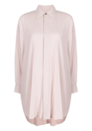 AMI Paris crepe-texture thigh-lenght shirt dress - Pink