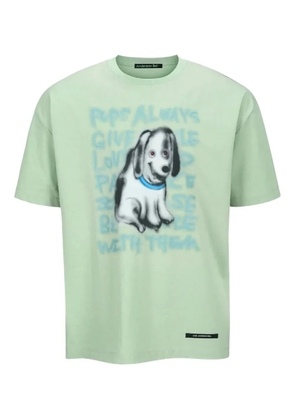 Andersson Bell Puppy-print T-shirt - Green