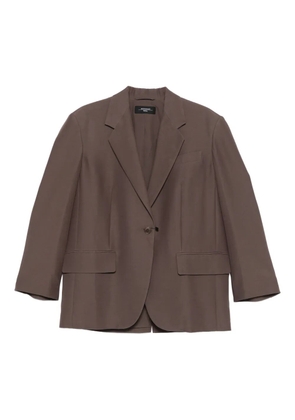 Weekend Max Mara single-button dropped-shoulder blazer - Brown