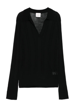 Alysi ribbed V-neck sweater - Black