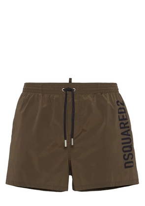 DSQUARED2 logo-print swim shorts - Green