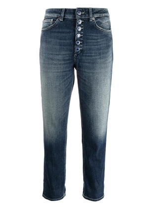 DONDUP faded-effect slim-fit cropped jeans - Blue
