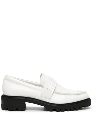 Senso Met I leather loafers - White