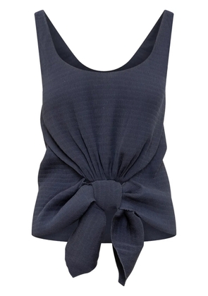 JW Anderson knot-detail plissé top - Blue