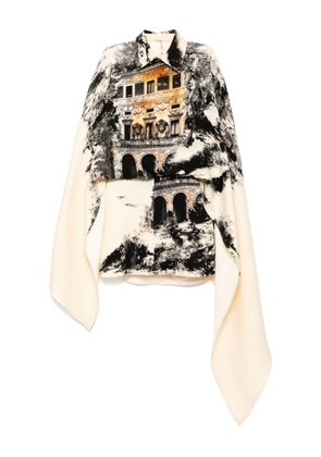 Isabel Sanchis Landscape print dress - Yellow