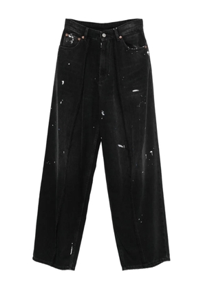 MM6 Maison Margiela paint-splatter jeans - Black