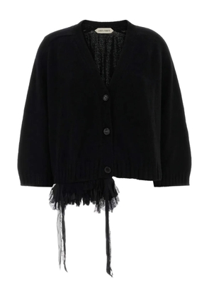 Alberta Ferretti ruffled cardigan - Black