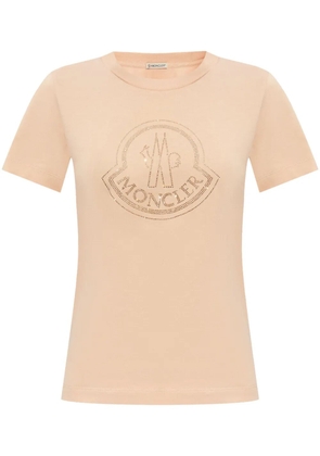 Moncler logo-print cotton T-shirt - Neutrals