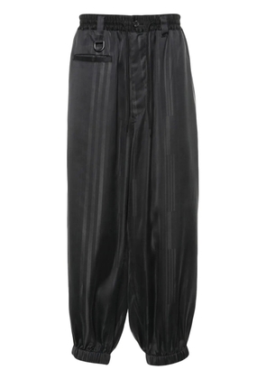 Y-3 striped tapered trousers - Black