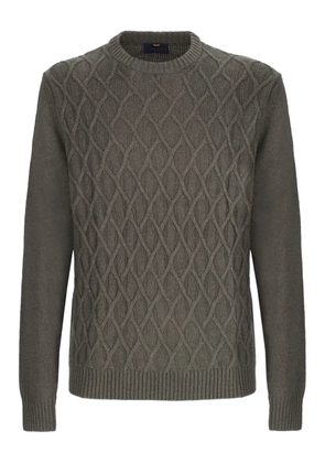 ARMATA DI MARE diamond-pattern cable-knit sweater - Green