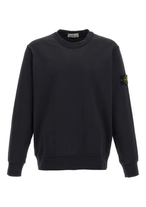 Stone Island crew-neck logo-badge sweatshirt - Black