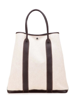 Hermès Pre-Owned 2004 Toile and Buffalo Leather Garden File 37 tote bag - Brown