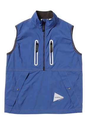 Gramicci brushed-texture nylon vest - Blue