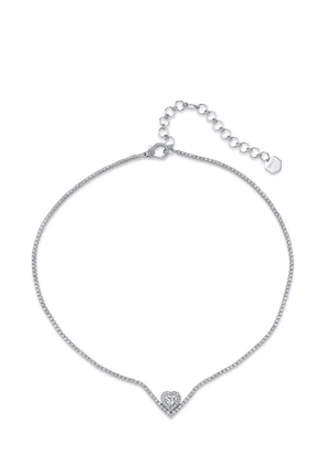 SHAY 18kt white gold Floating Heart diamond necklace
