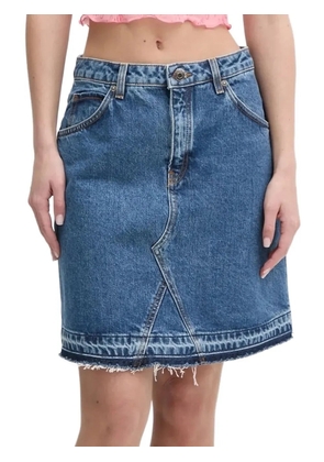 HUGO frayed-hem denim mini skirt - Blue