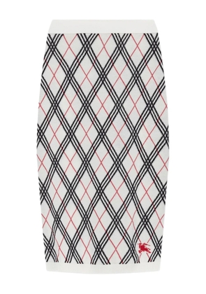 Burberry argyle-pattern skirt - White