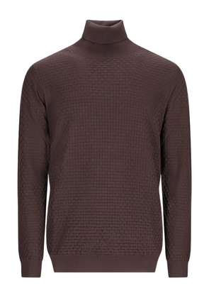 GOES BOTANICAL woven-knit turtleneck sweater - Brown