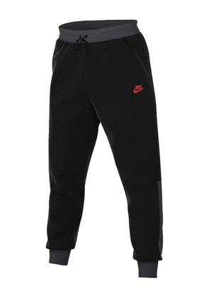 Nike Tech Fleece 'Black/Dark Smoke Grey/Light Crimson' track trousers
