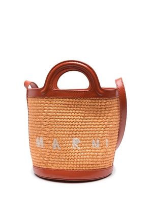 Marni mini Tropicalia bucket bag - Brown