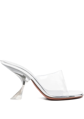 Amina Muaddi 90mm Taylor Glass Slipper sandals - White