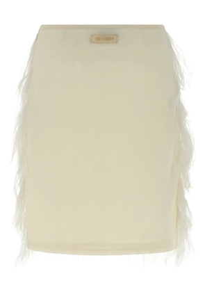 The Attico side zip-fastening mini skirt - Neutrals