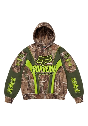 Supreme x Fox Racing® zip-fastening hoodie - Brown
