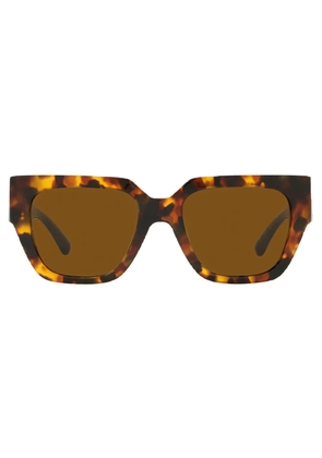 Versace Eyewear tortoiseshell-effect oversize-frame sunglasses - Brown