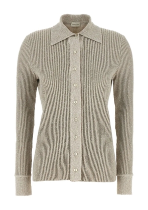 Magda Butrym Marled ribbed-knit cardigan - Grey