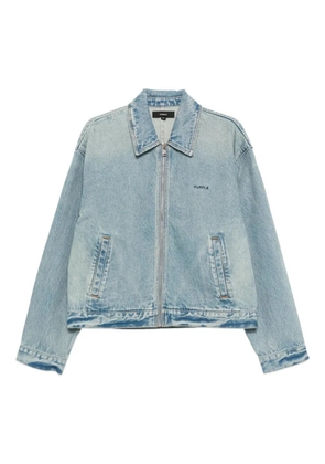 Purple Brand zip-up denim jacket - Blue