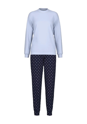 CALIDA long-sleeve heart-print pyjamas - Blue