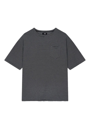 TOMBOY striped chest-pocket T-shirt - Black