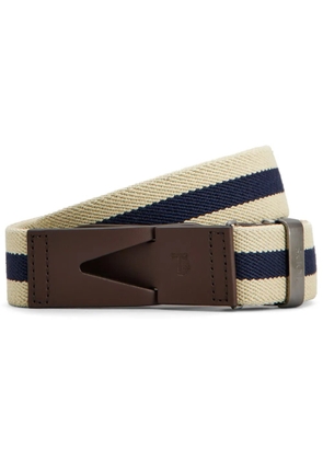 Tod's striped snap-buckle belt - Neutrals