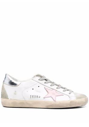 Golden Goose star-patch leather low-top sneakers - White