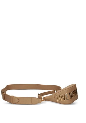 Love Moschino logo-detail shoulder bag - Brown