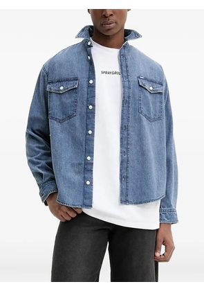 HUGO double-pockets denim shirt - Blue
